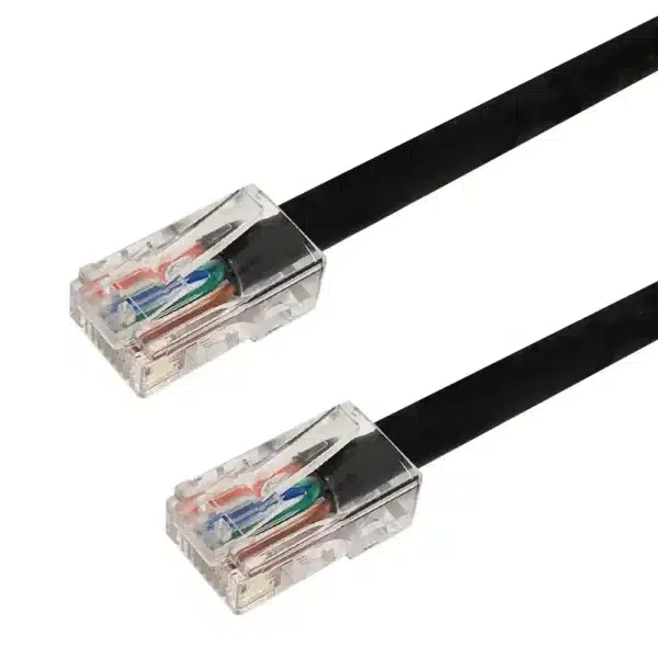 1ft RJ45 Cat5e 350MHz No Boot Patch Cable Black