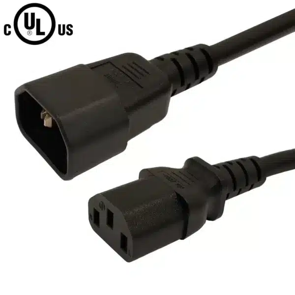 IEC C13 to IEC C14 Power Cable - SJT 14AWG (15A 250V)