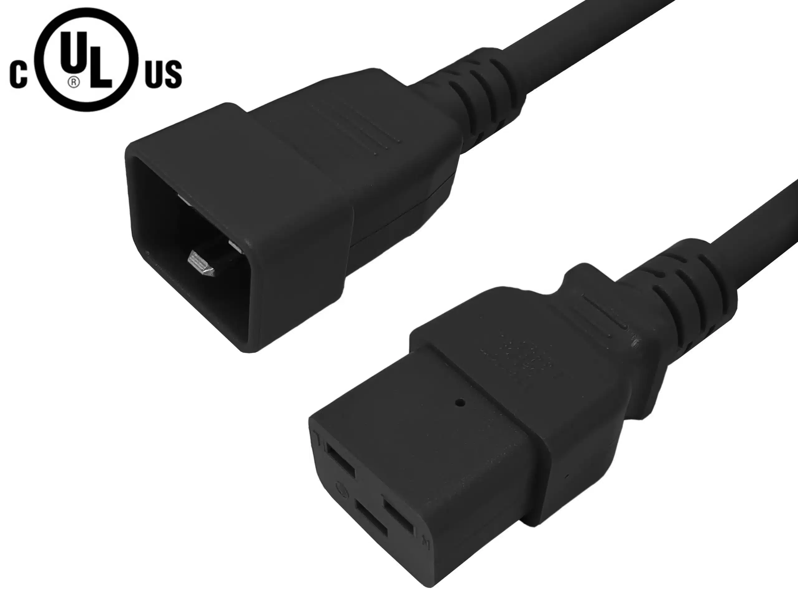 IEC C19 to IEC C20 Power Cable SJT 12AWG (20A 250V)