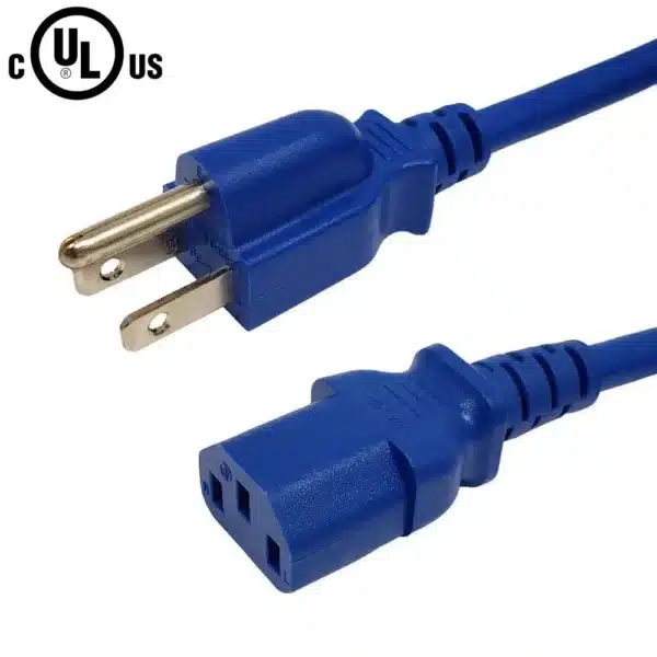 Second image of NEMA 5-15P to IEC C13 Power Cable SJT 14AWG (15A 125V)